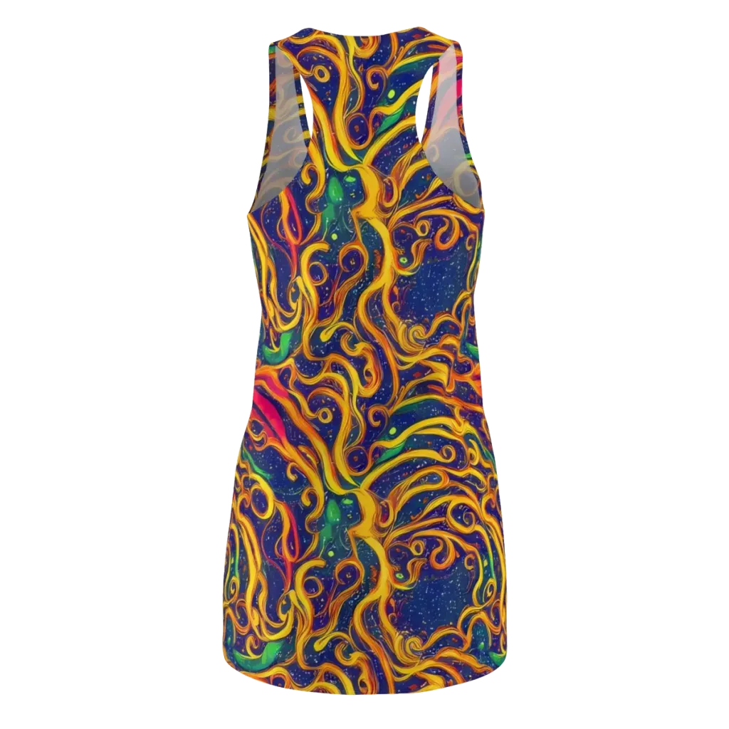 Sunfire Swirl on Racerback Dress — Back