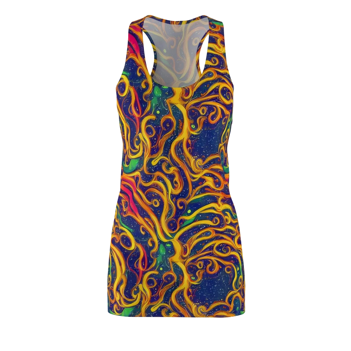 Sunfire Swirl on Racerback Dress — Front