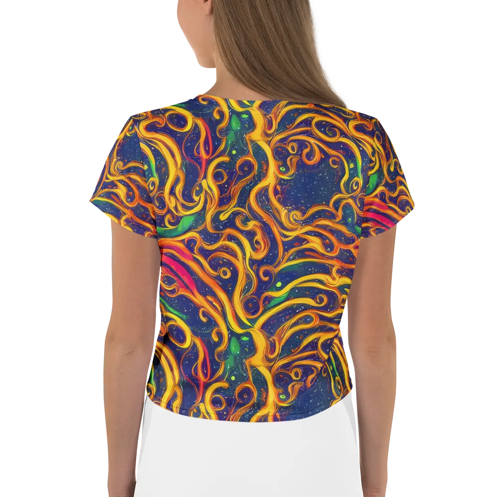 Sunfire Swirl on Crop Tee — Back