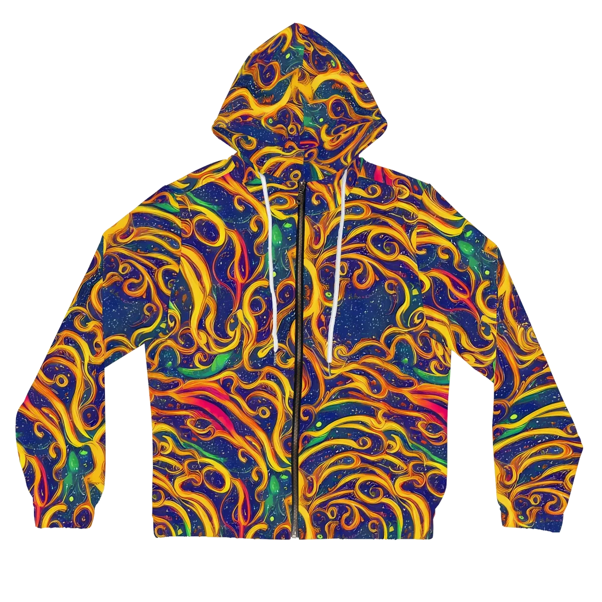 Sunfire Swirl on Women's Full-Zip Hoodie — Front