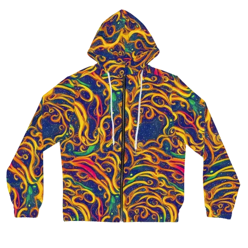Sunfire Swirl on a Women's Full-Zip Hoodie