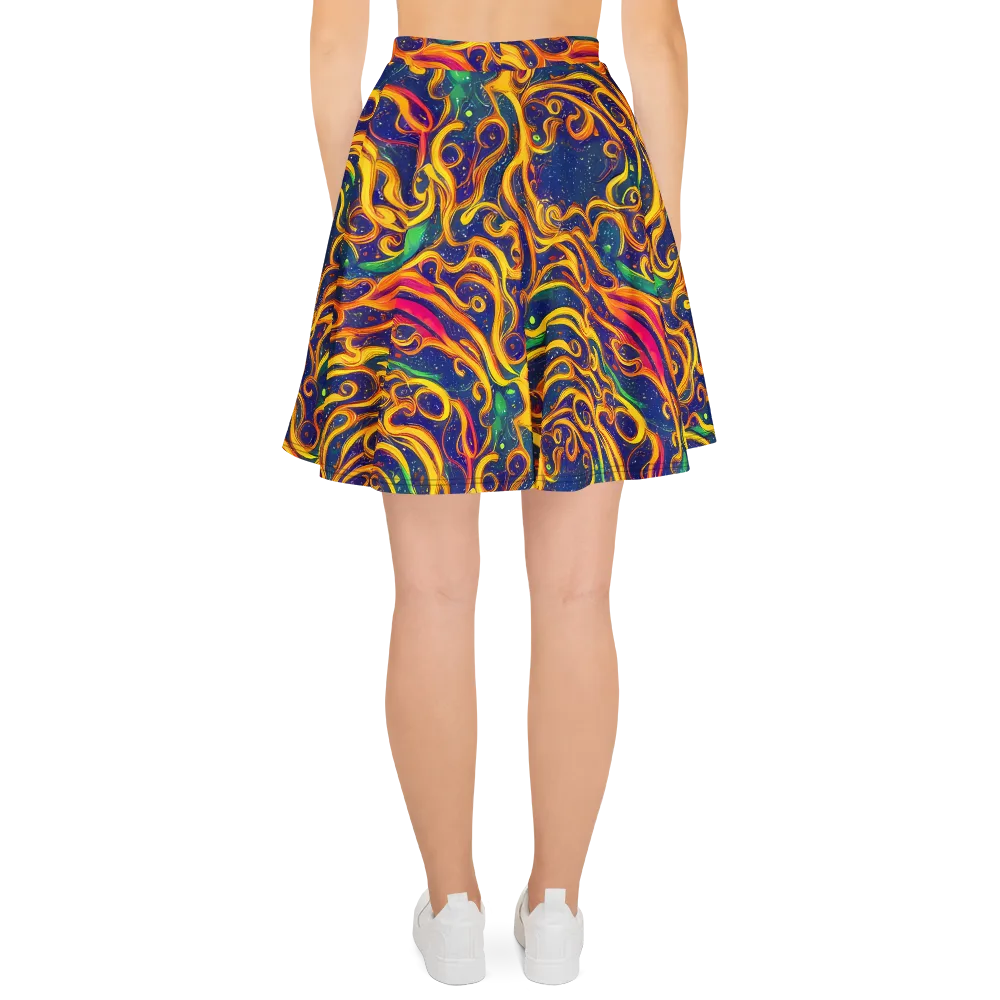 Sunfire Swirl on Skater Skirt — Back