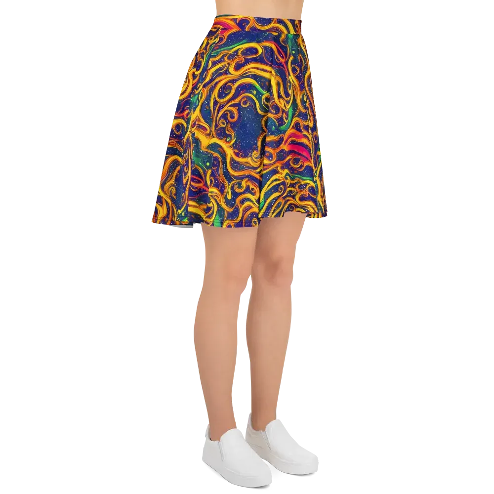 Sunfire Swirl on Skater Skirt — Right