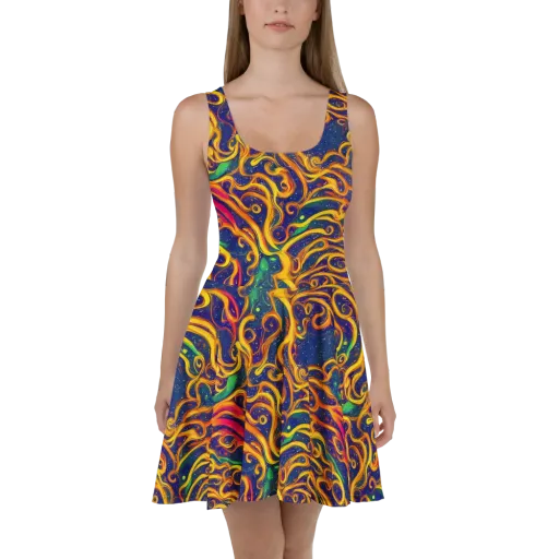 Sunfire Swirl on a Skater Dress