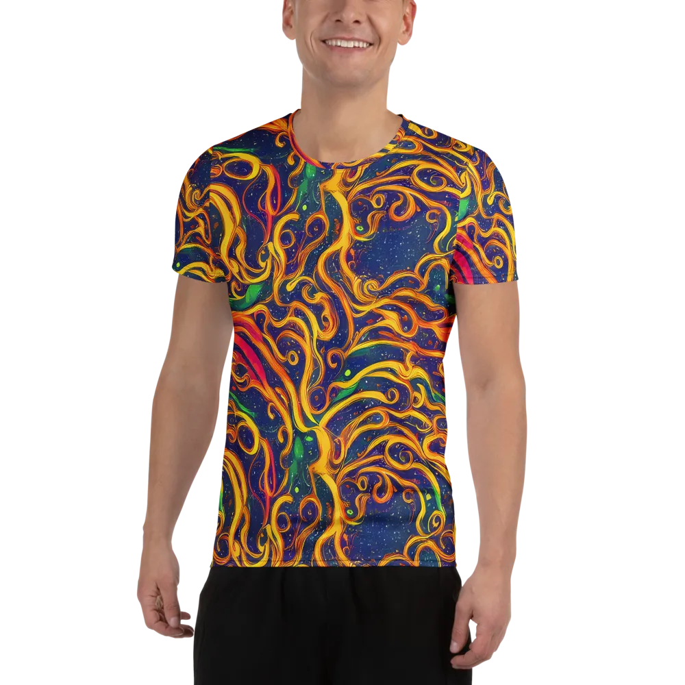 Sunfire Swirl on Men's Athletic T-Shirt — Front