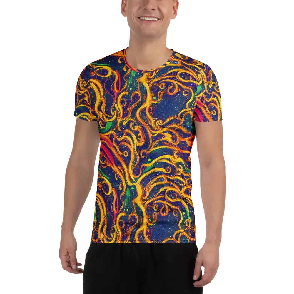 Sunfire Swirl on Men's Athletic T-Shirt — Front