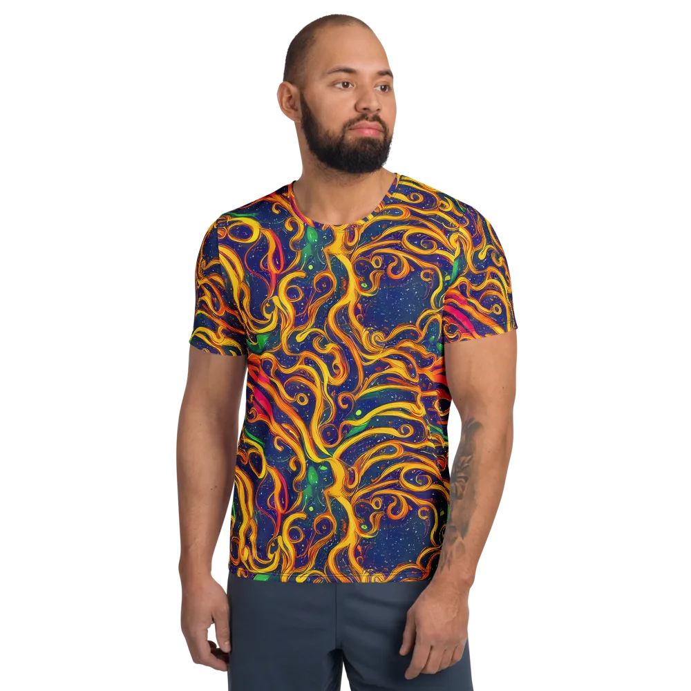 Sunfire Swirl on Men's Athletic T-Shirt — Front