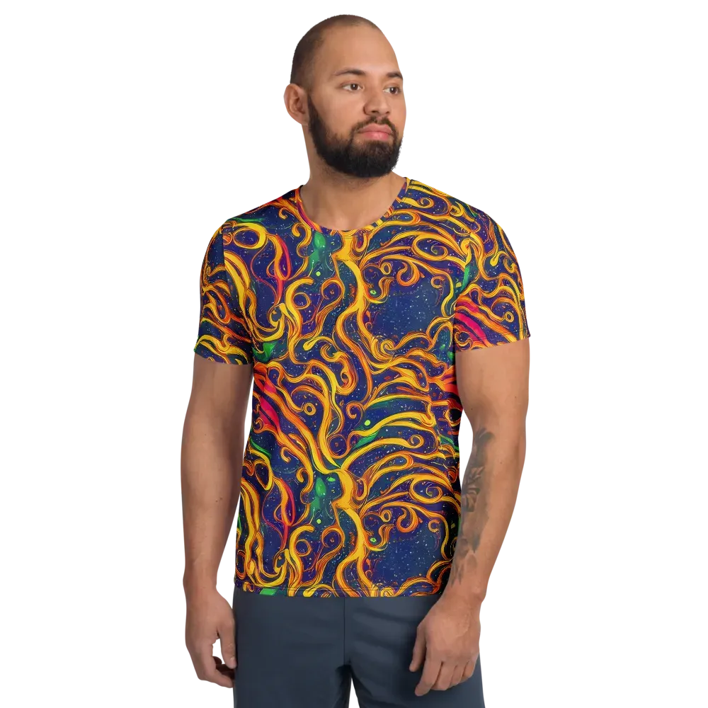 Sunfire Swirl on Men's Athletic T-Shirt — Front