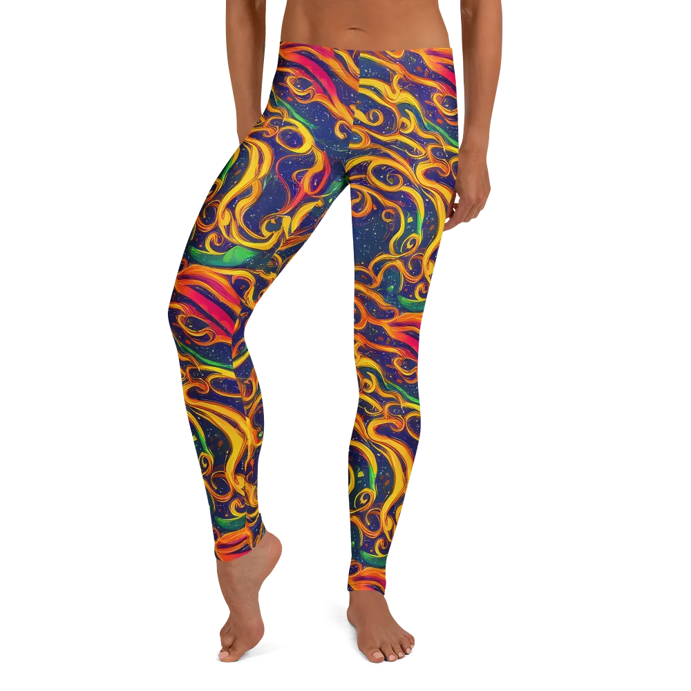 Sunfire Swirl on Leggings — Front