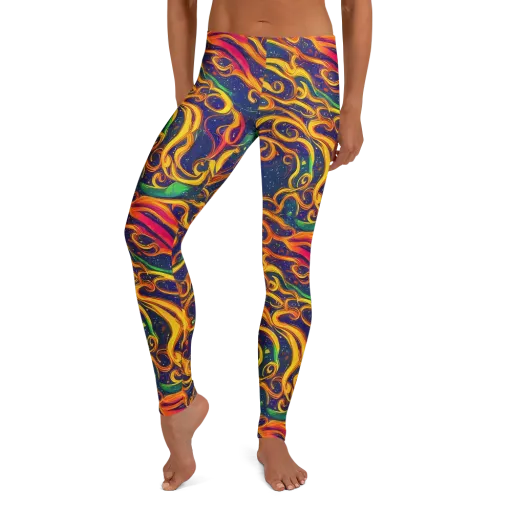 Sunfire Swirl on a Leggings