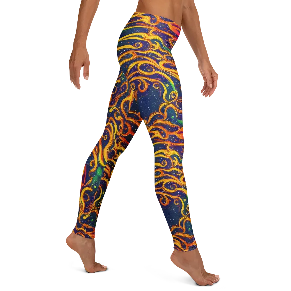 Sunfire Swirl on Leggings — Right