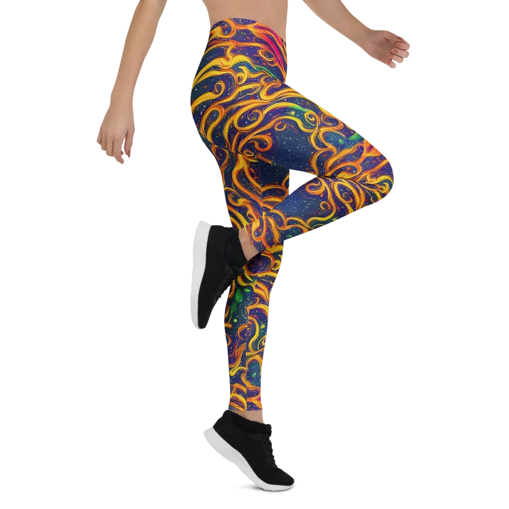 Sunfire Swirl on Leggings — Right