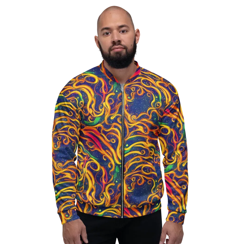 Sunfire Swirl on Bomber Jacket — Front