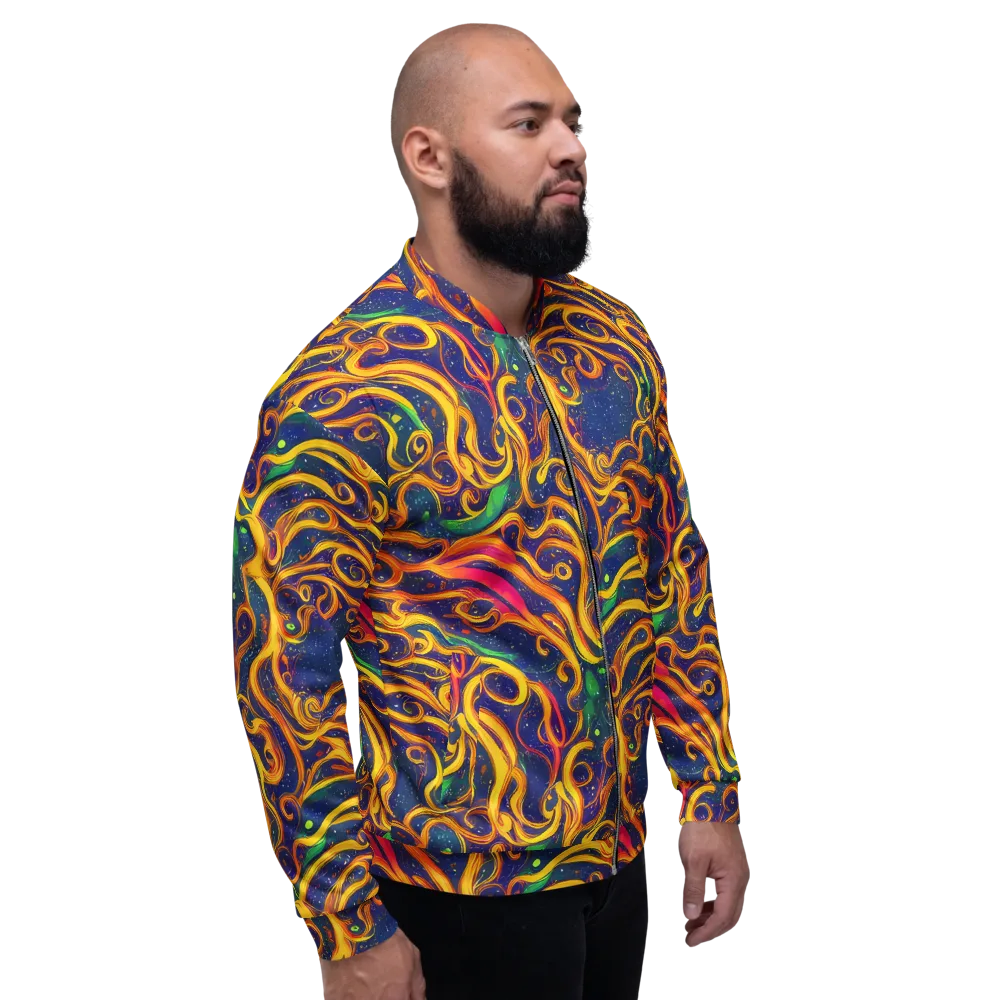 Sunfire Swirl on Bomber Jacket — Right