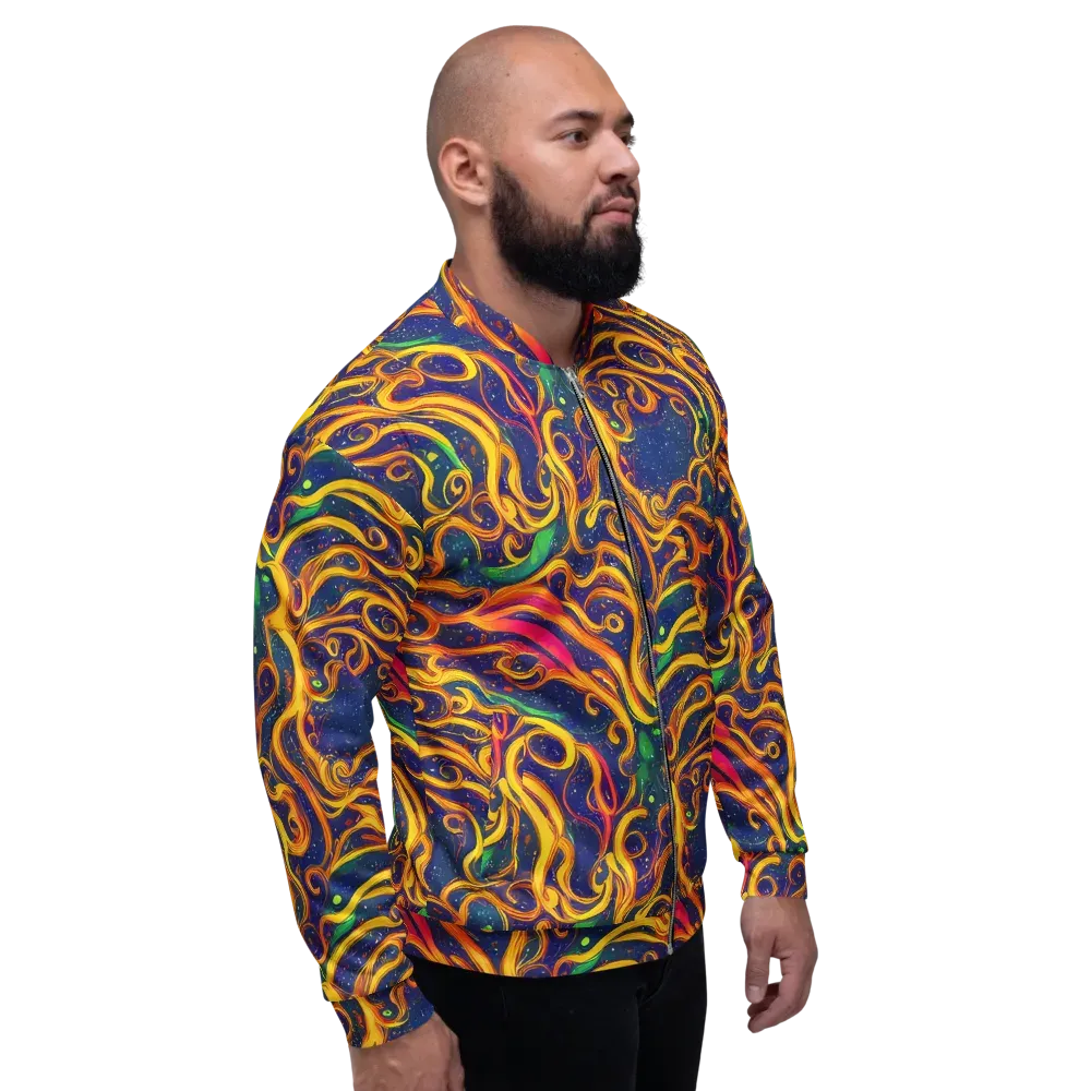 Sunfire Swirl on Bomber Jacket — Right