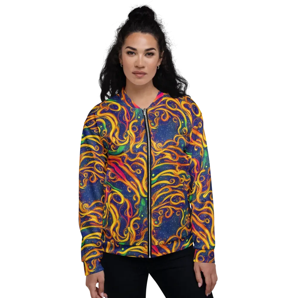 Sunfire Swirl on Bomber Jacket — Front