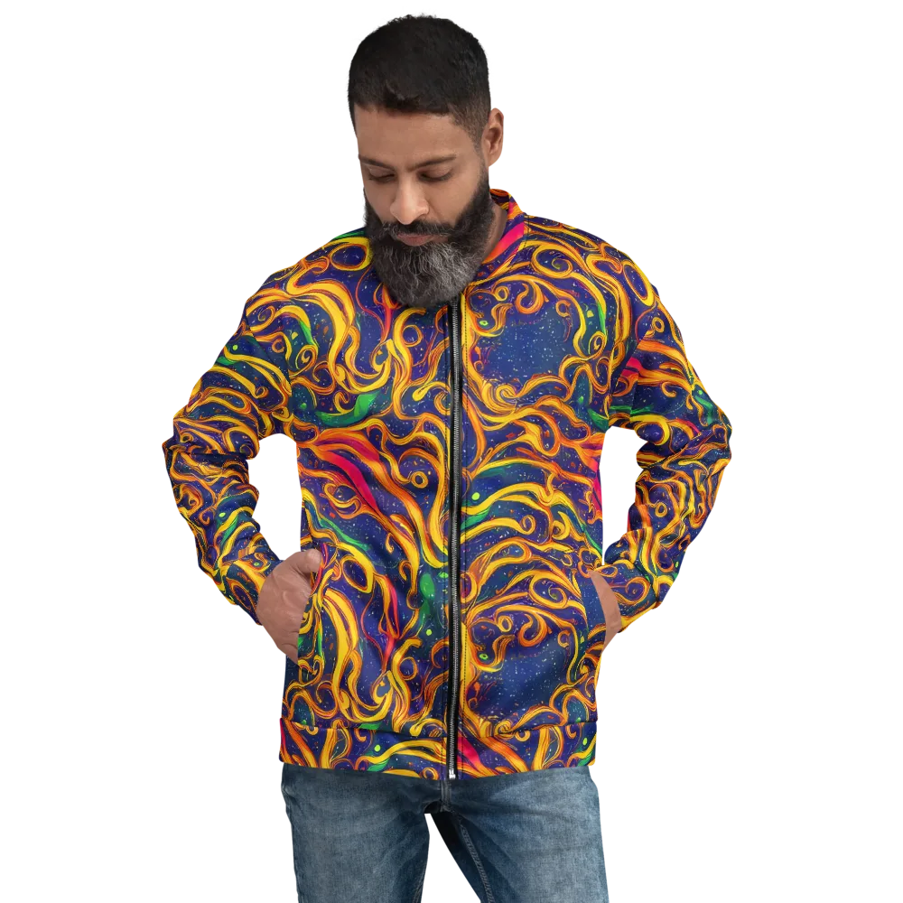 Sunfire Swirl on Bomber Jacket — Front