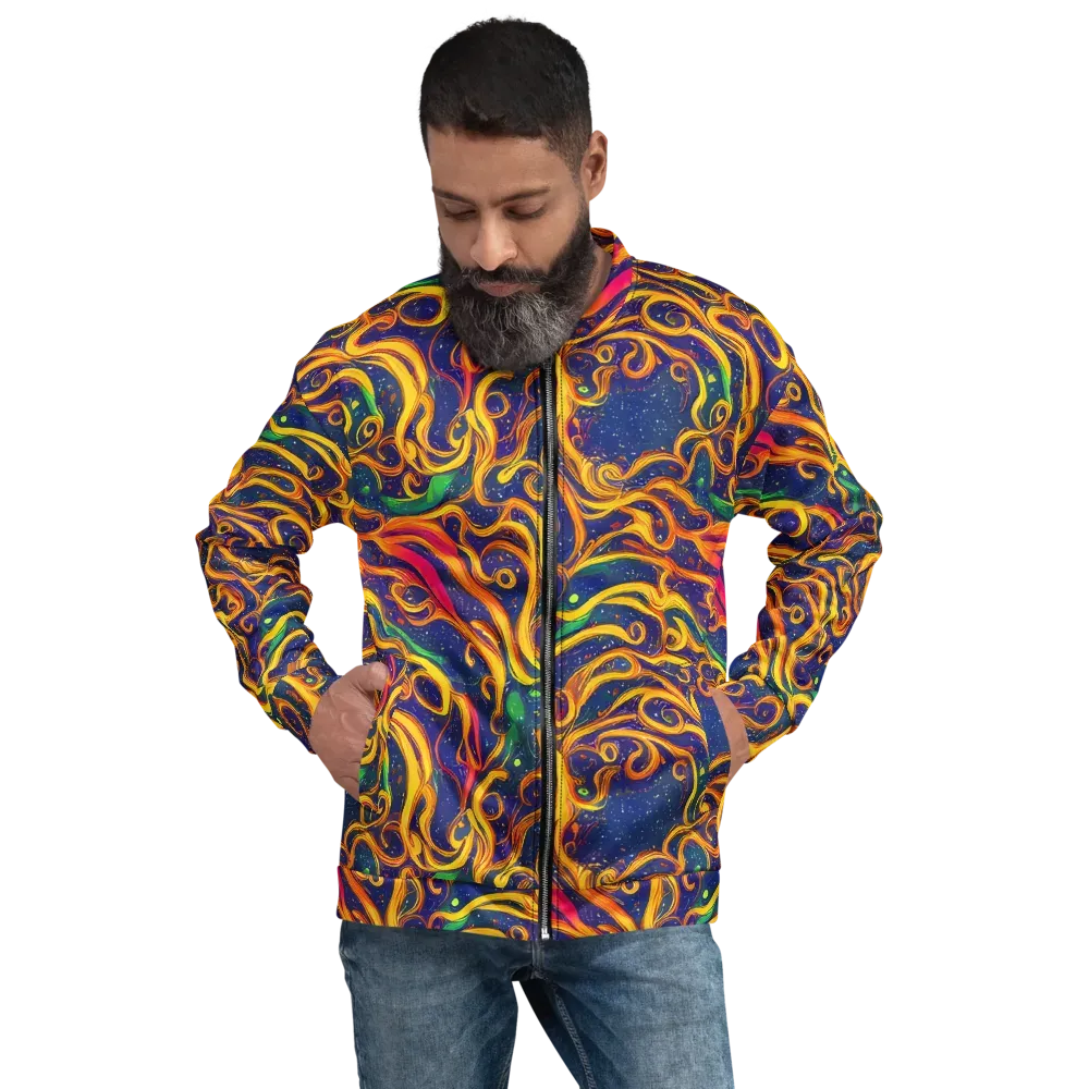 Sunfire Swirl on Bomber Jacket — Front