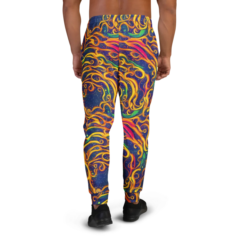 Sunfire Swirl on Men's Joggers — Back