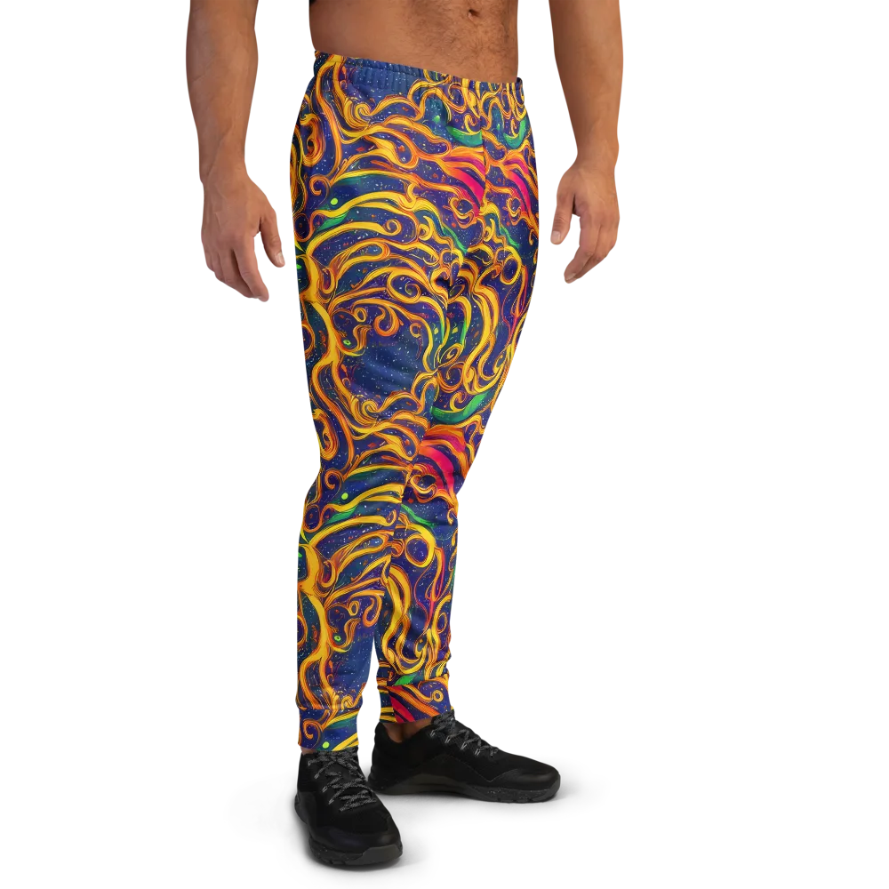 Sunfire Swirl on Men's Joggers — Right