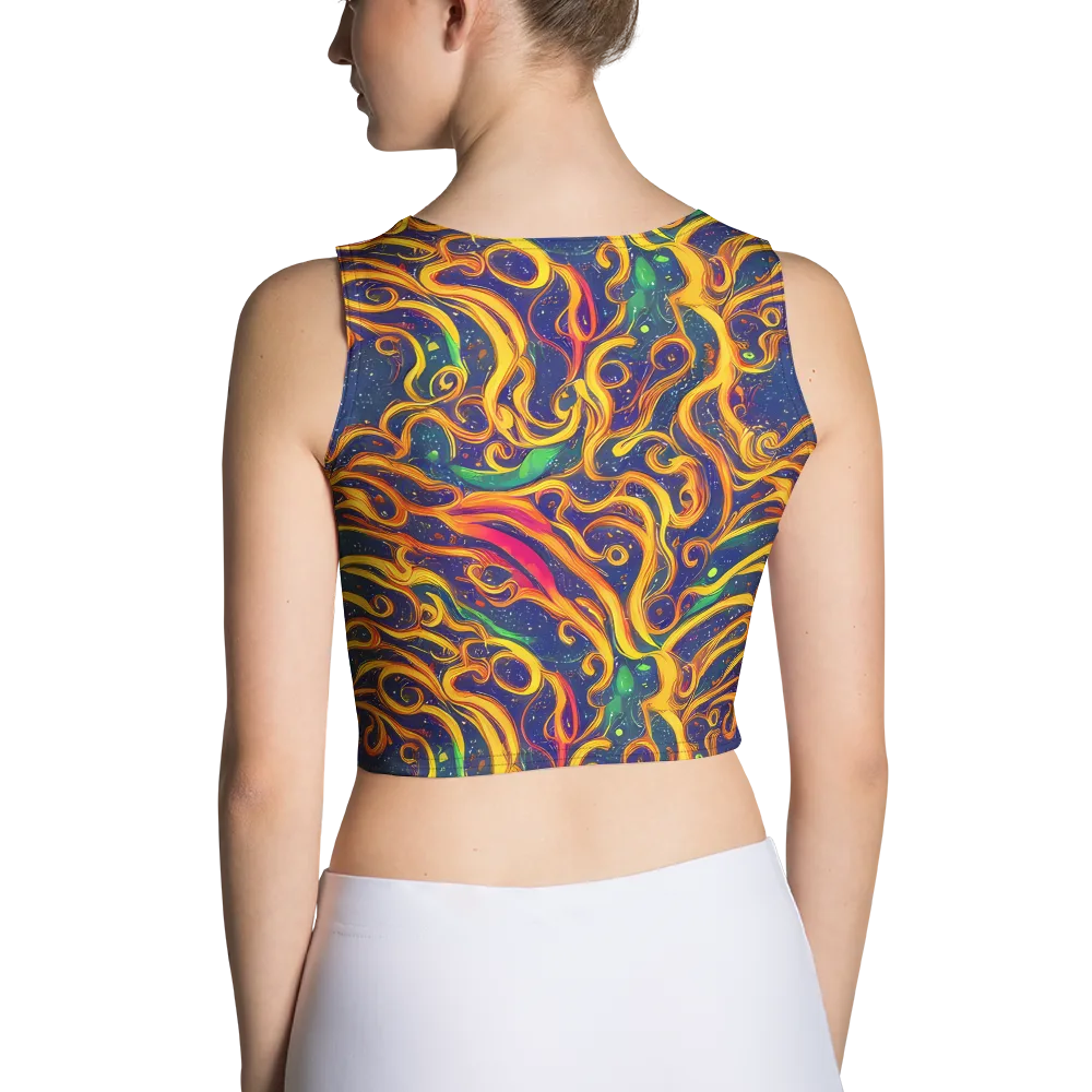 Sunfire Swirl on Crop Top — Back