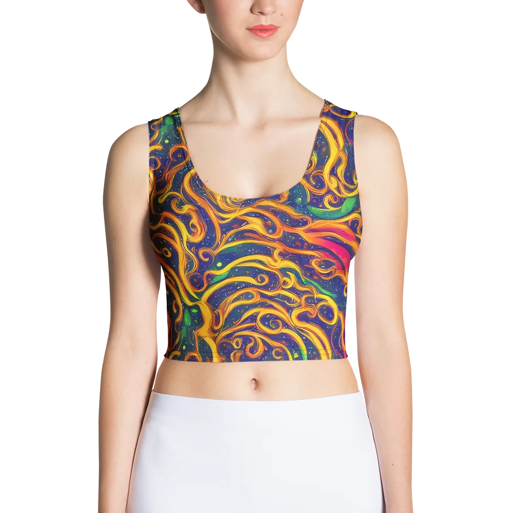 Sunfire Swirl on Crop Top — Front