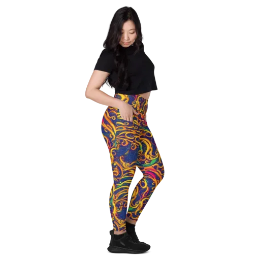 Sunfire Swirl on a Leggings with Pockets