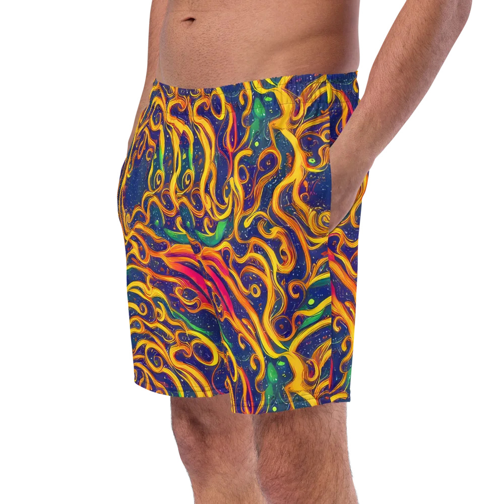 Sunfire Swirl on Swim Trunks — Left Front