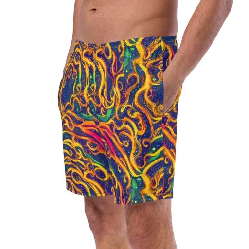 Sunfire Swirl on a Swim Trunks