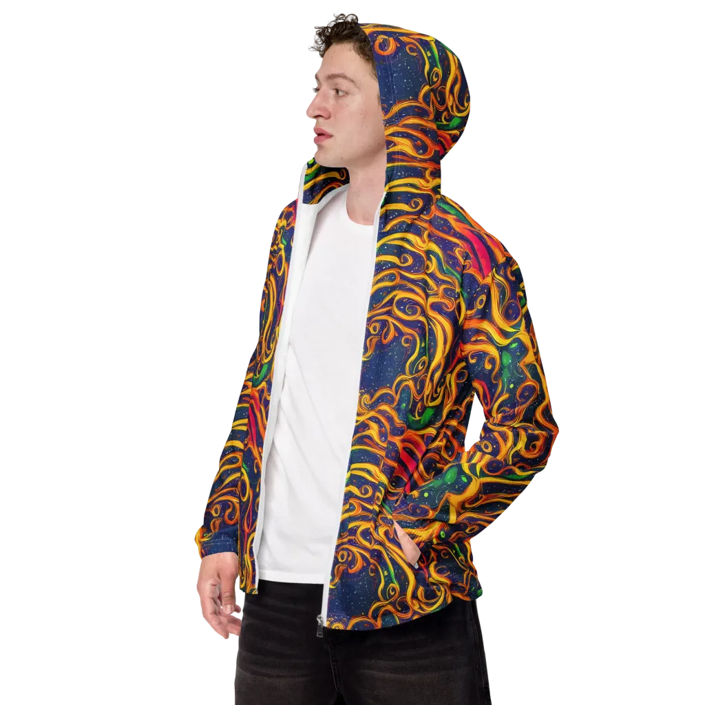 Sunfire Swirl on Men's Windbreaker — Left Front