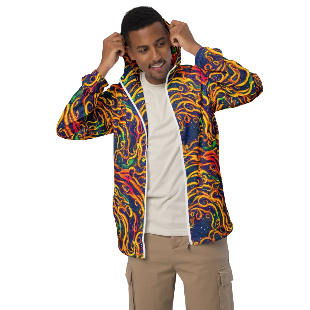 Sunfire Swirl on Men's Windbreaker — Front
