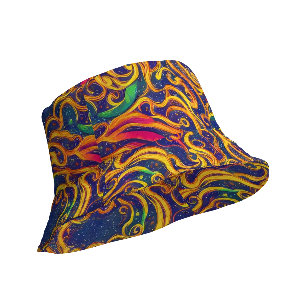Sunfire Swirl on Reversible Bucket Hat — Product details Outside