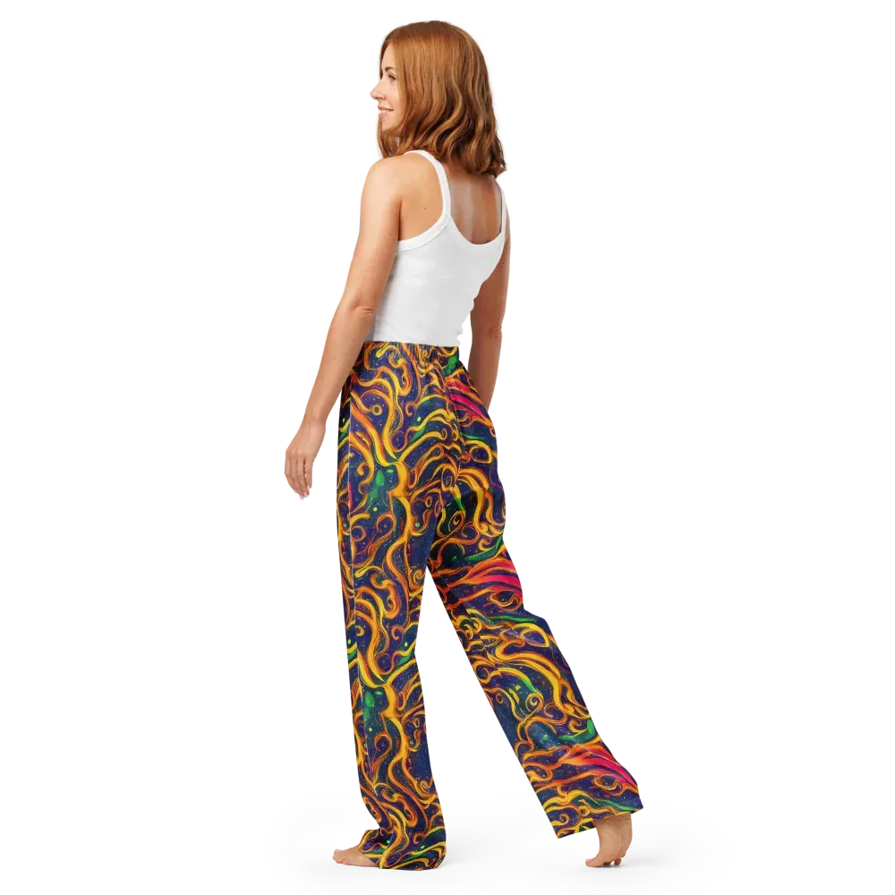 Sunfire Swirl on Women's Pajama Pants — Back