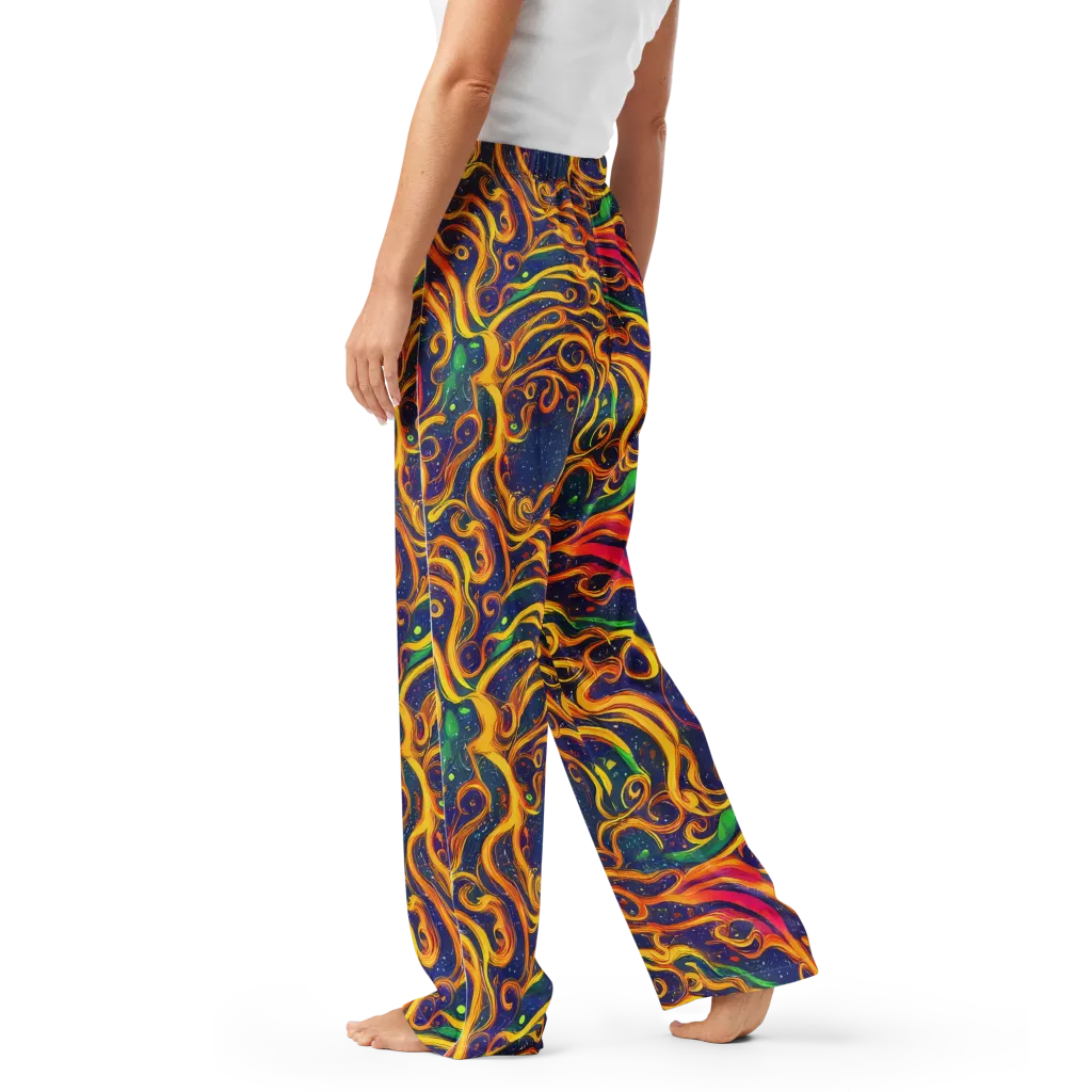 Sunfire Swirl on Women's Pajama Pants — Left