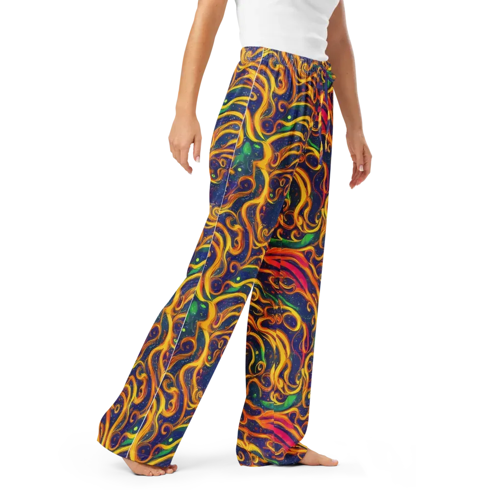 Sunfire Swirl on Women's Pajama Pants — Right Front