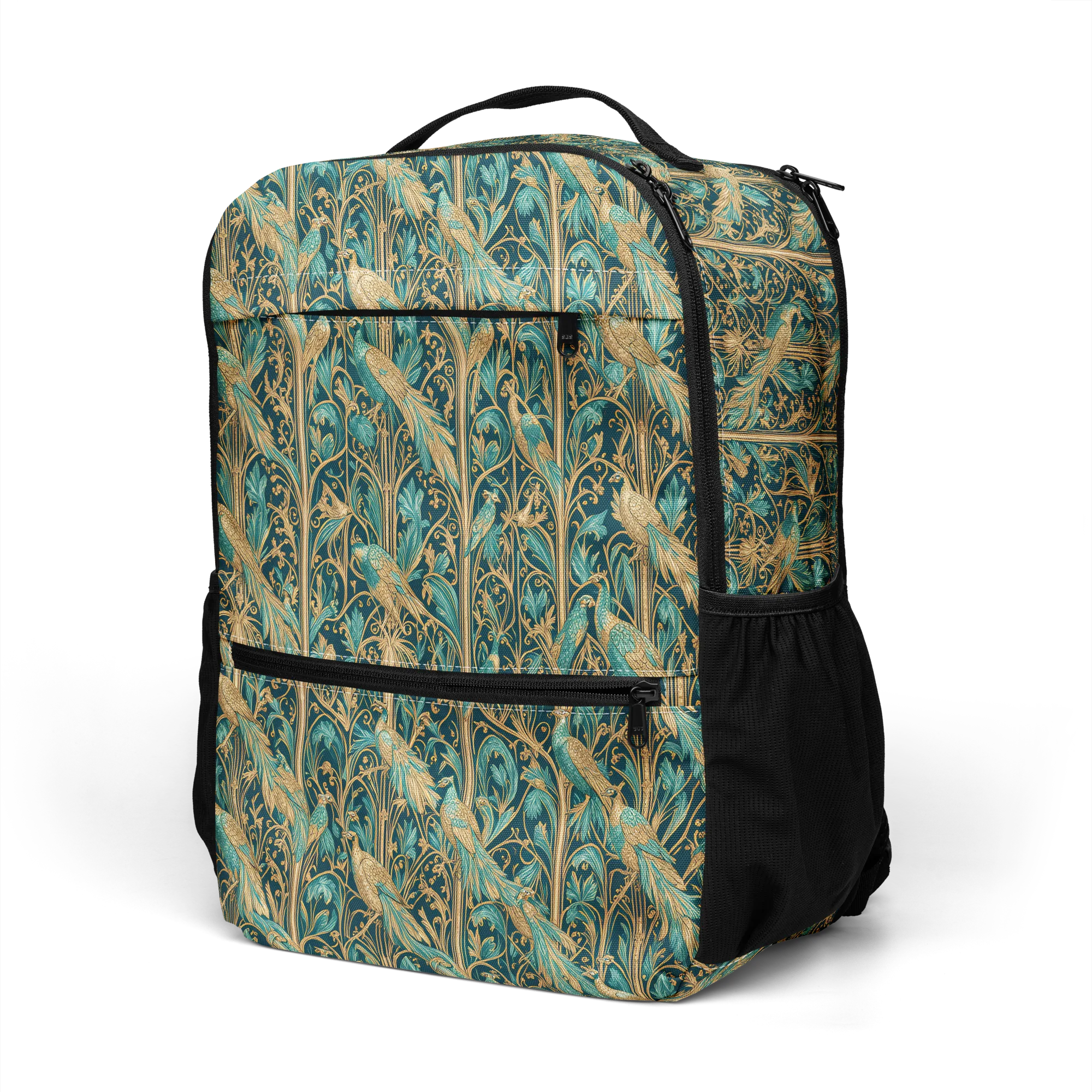 Teal Aviary on Utility Backpack — Left Front