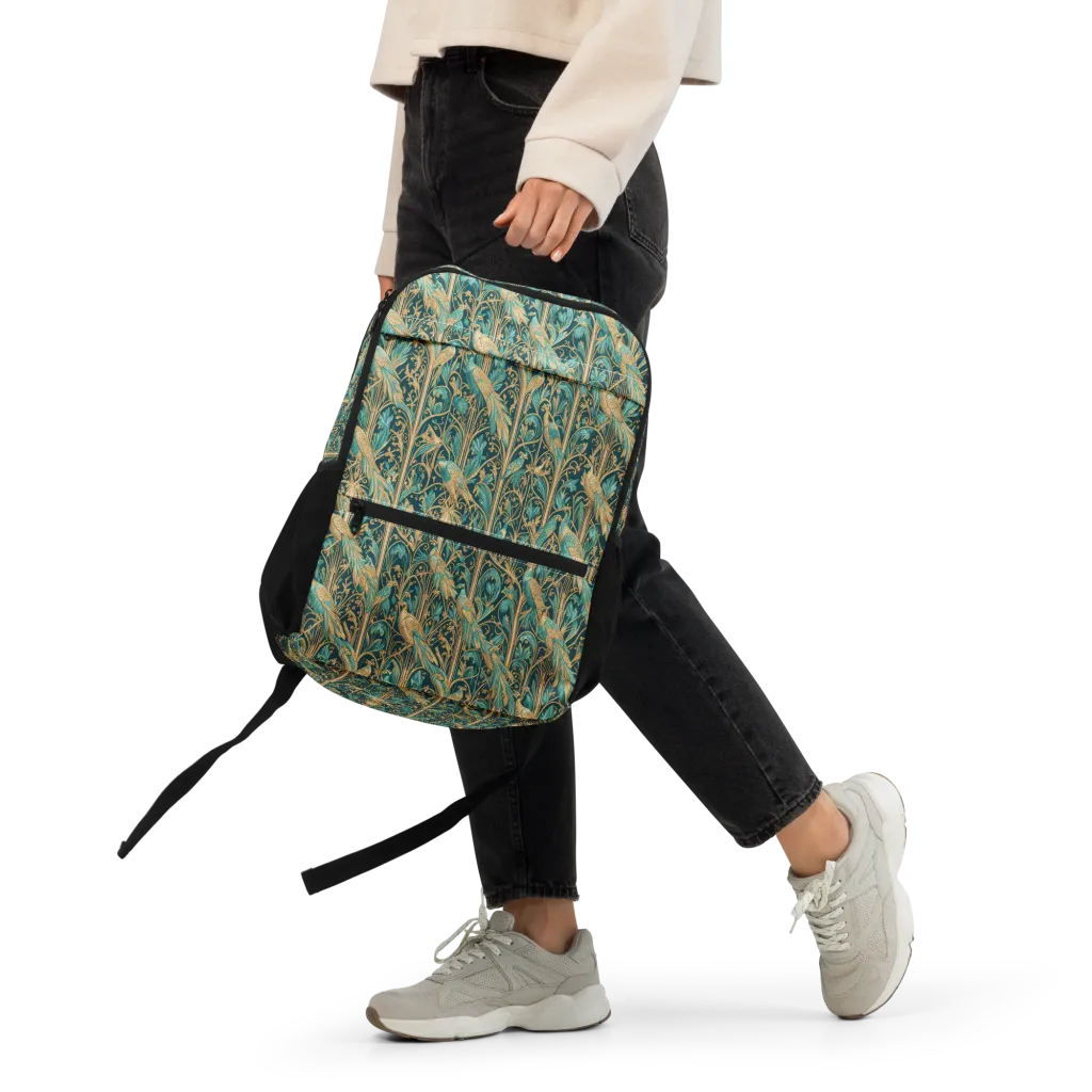 Teal Aviary on Utility Backpack — Front