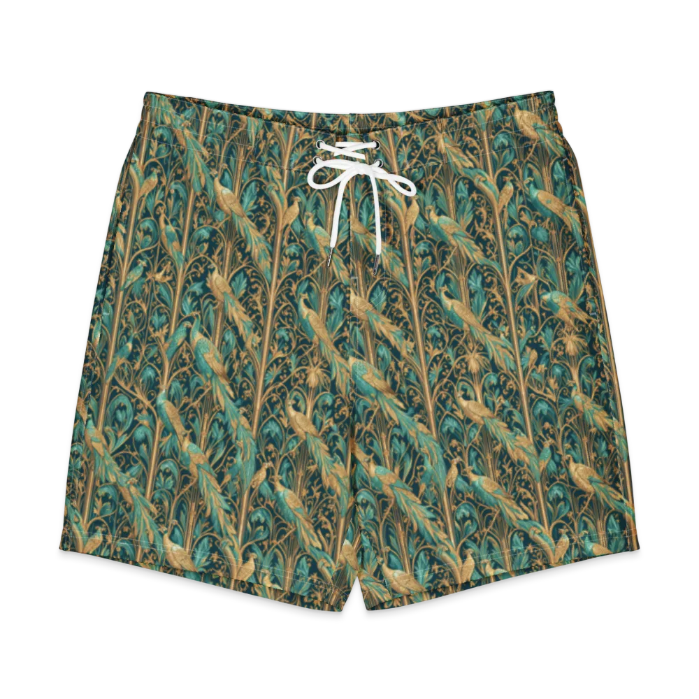 Teal Aviary on Men's Board Shorts — Front