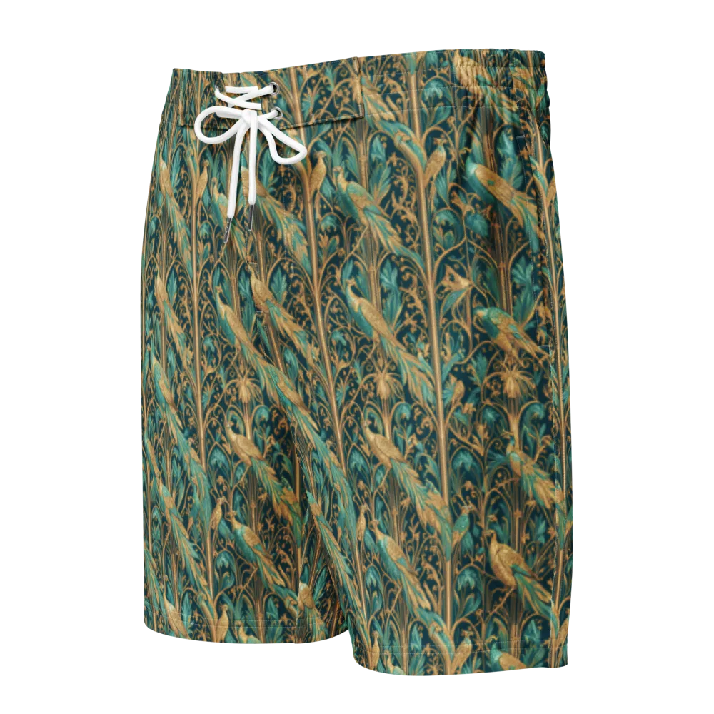 Teal Aviary on Men's Board Shorts — Front