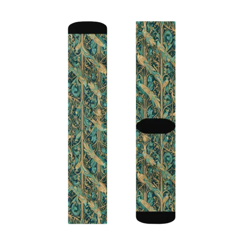 Teal Aviary on a Socks