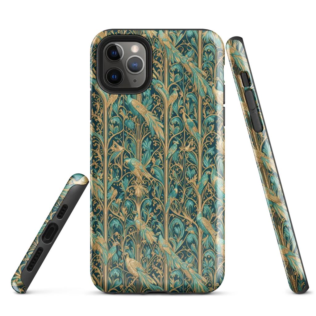 Teal Aviary on Tough Case for iPhone® — Front
