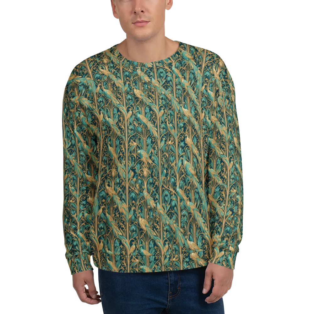 Teal Aviary on Sweatshirt — Front