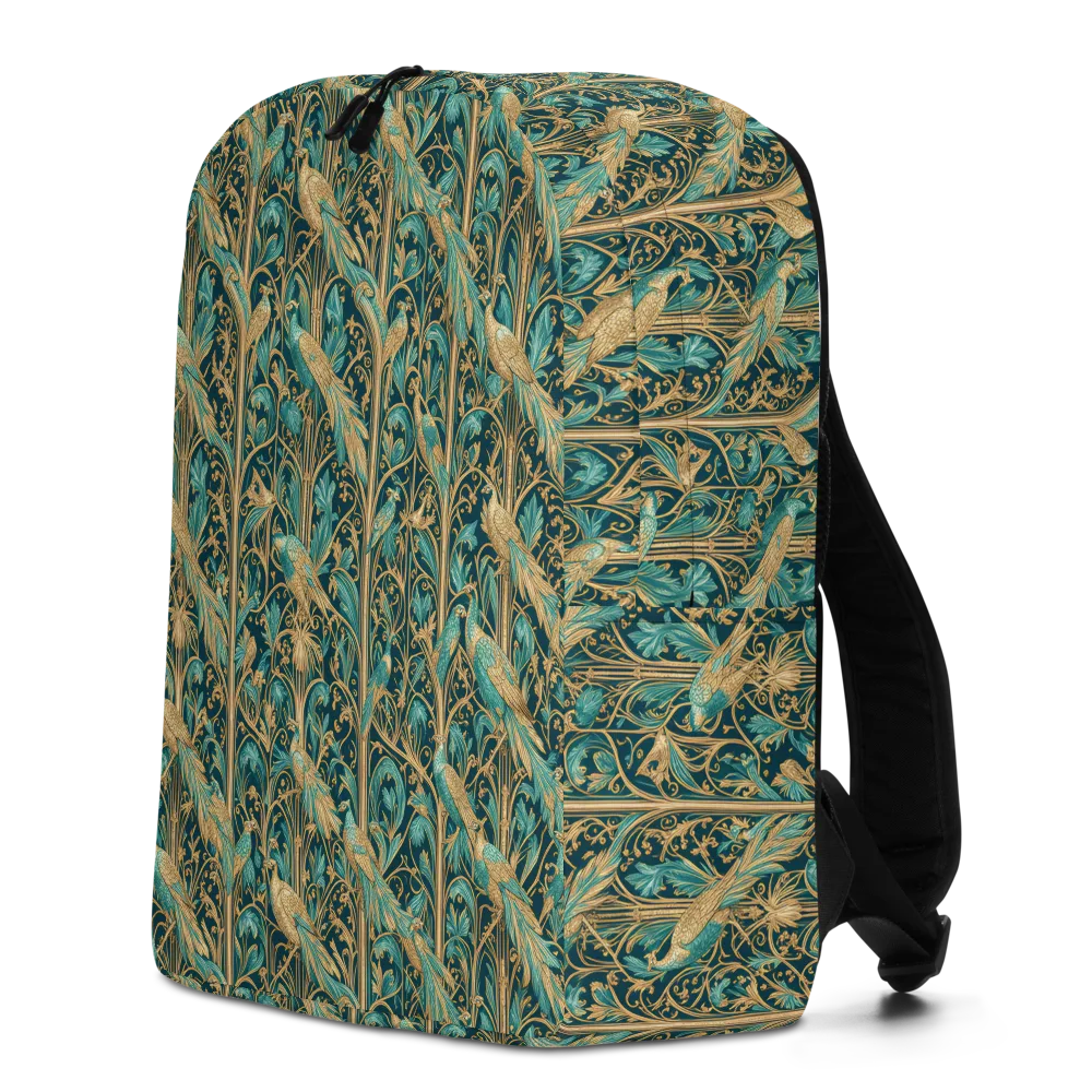 Teal Aviary on Minimalist Backpack — Left