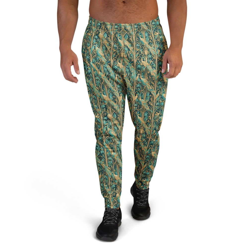 Teal Aviary on Men's Joggers — Front