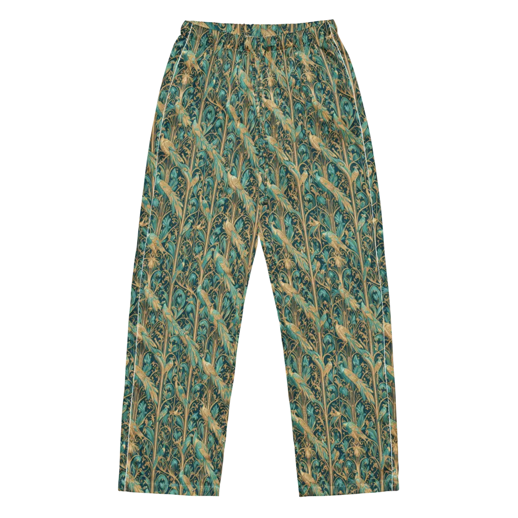 Teal Aviary on Women's Pajama Pants — Front