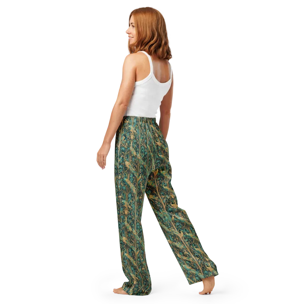 Teal Aviary on Women's Pajama Pants — Back