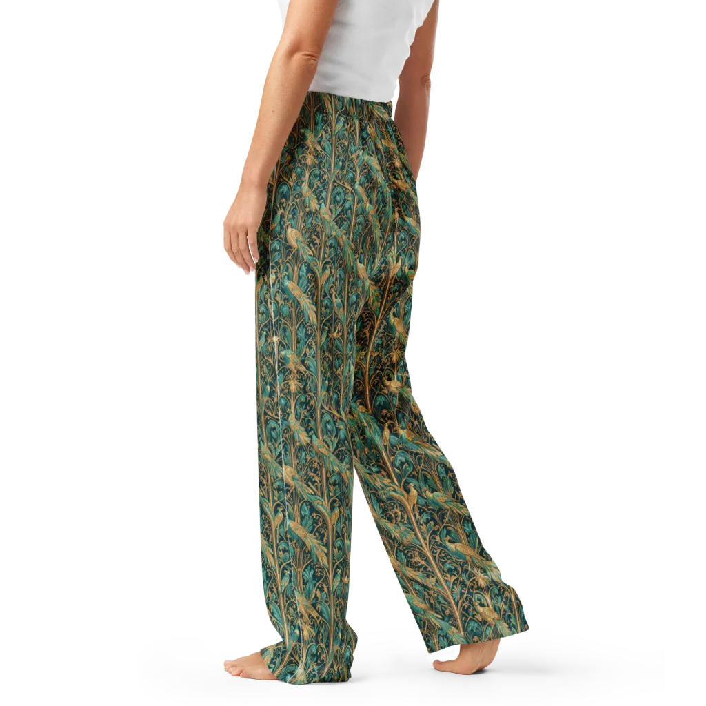 Teal Aviary on Women's Pajama Pants — Left