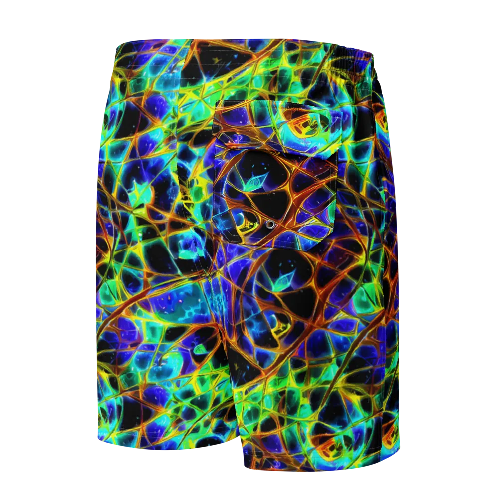 Iridescent Voltage on Men's Board Shorts — Back