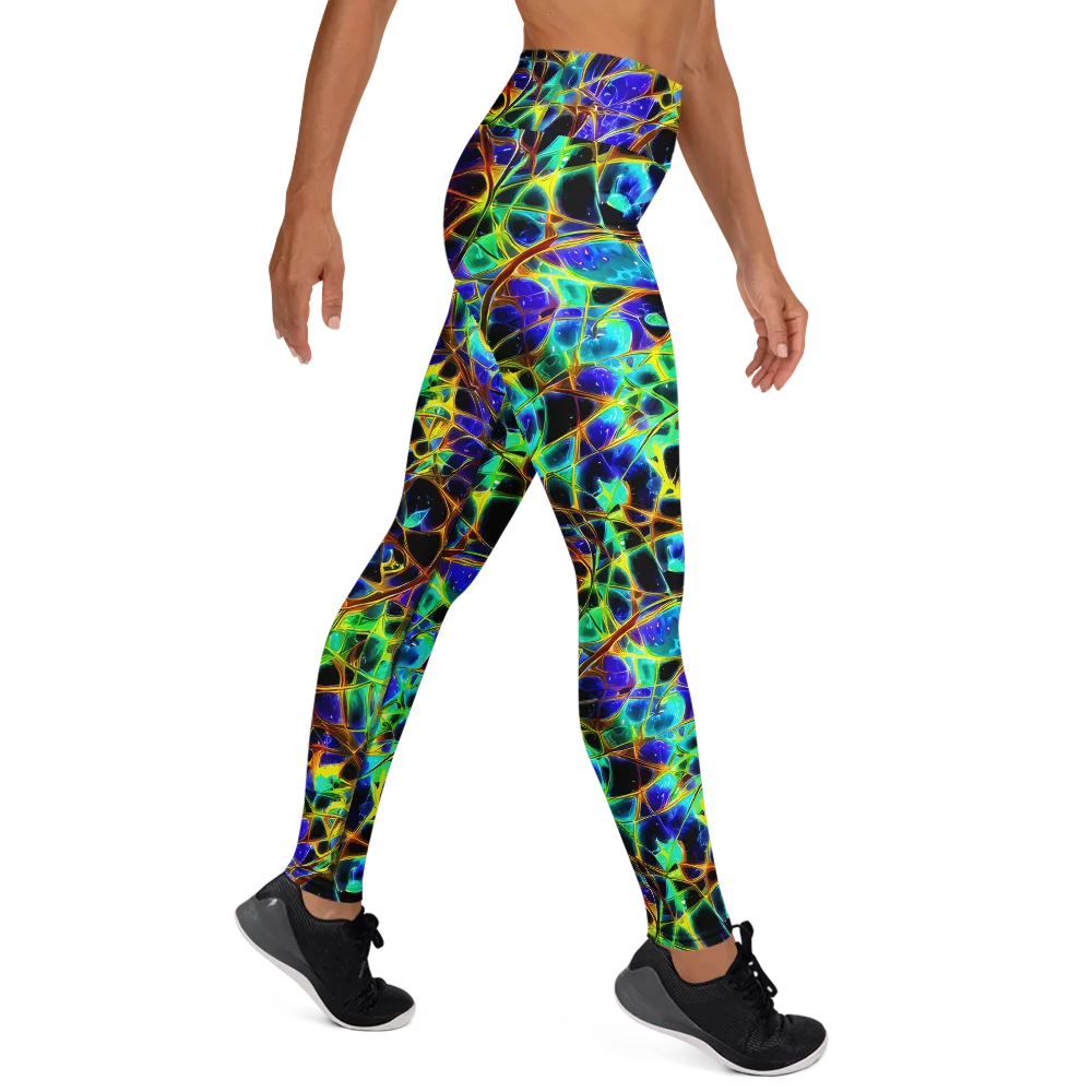 Iridescent Voltage on Yoga Leggings — Right
