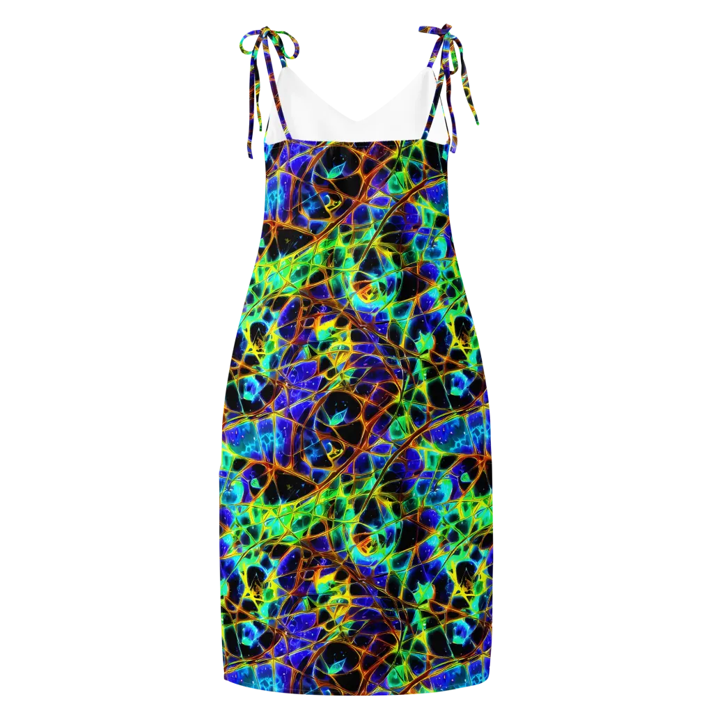Iridescent Voltage on Slip Dress — Back